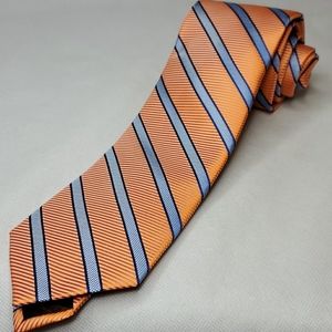 Robert Talbott Mens Neck Time Salmon Striped New